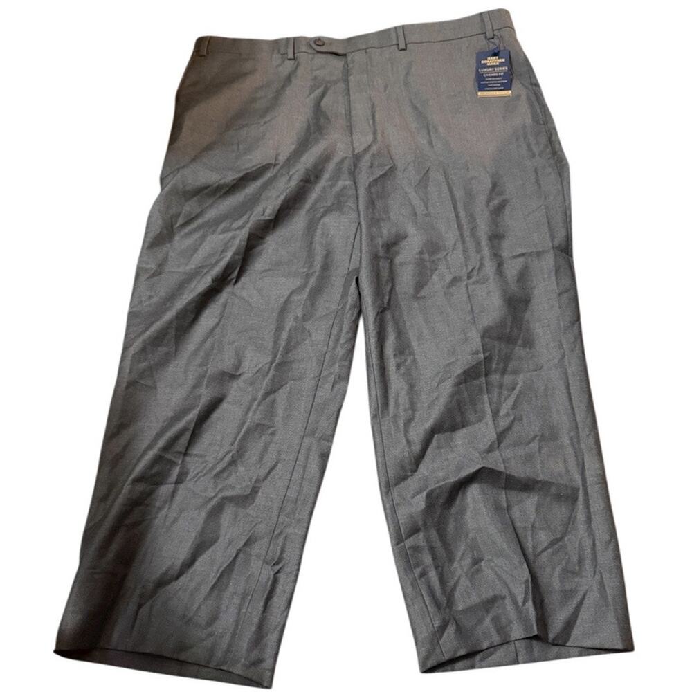 Hart Schaffner Marx Luxury Series Chicago Fit Gray Pants, Size 42 Long, NWT